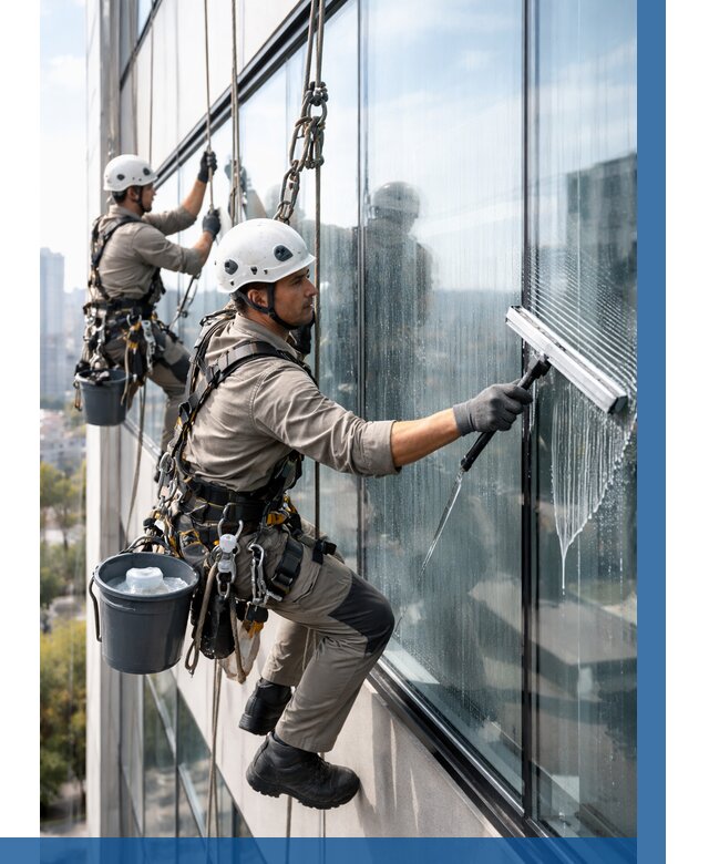 Мойка окон альпинистами в Кумертау от 4594 р. | ВЫСОТНИК-Кра