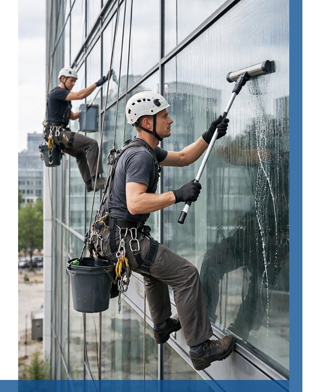 Мойка витражей альпинистами в Кумертау от 715 р. под ключ|ВЫСОТНИК-Кра