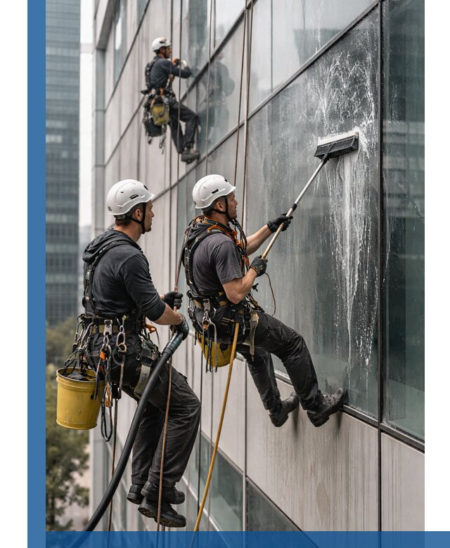 Профессиональная высотная мойка фасадов зданий в Кумертау