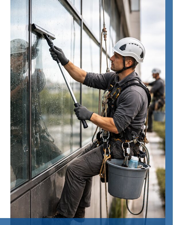 Мойка стеклянных фасадов в Кумертау от 204 р. | ВЫСОТНИК-Кра