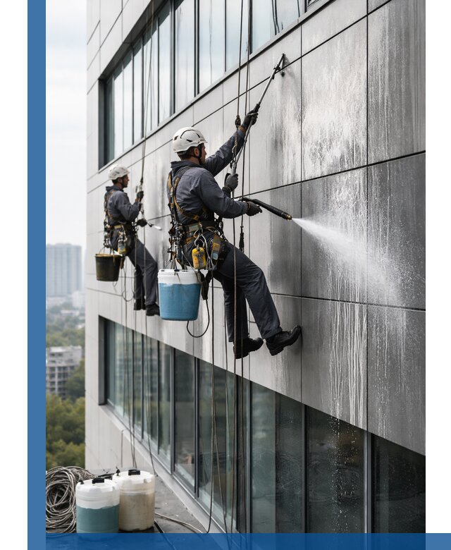 Профессиональная мойка вентилируемых фасадов в Кумертау