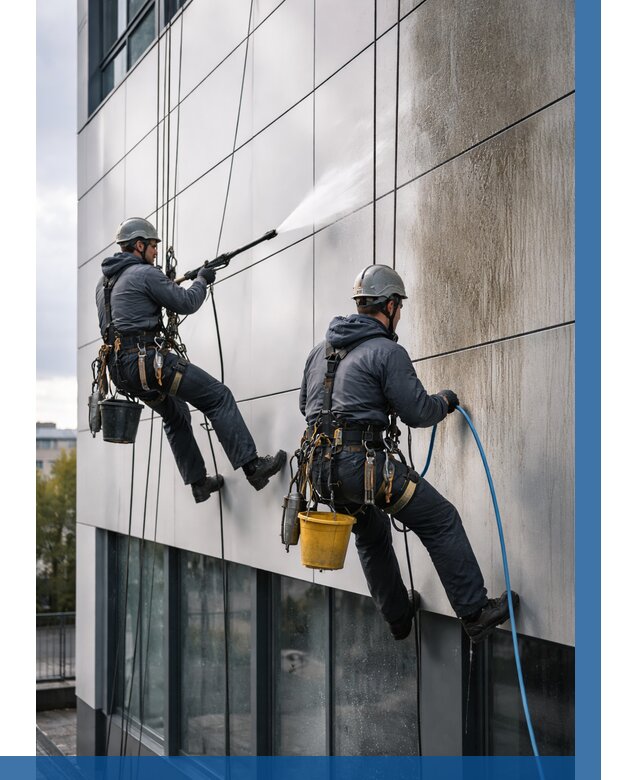 Мойка фасада из композита в Кумертау по цене от 306 р. | ВЫСОТНИК-Кра