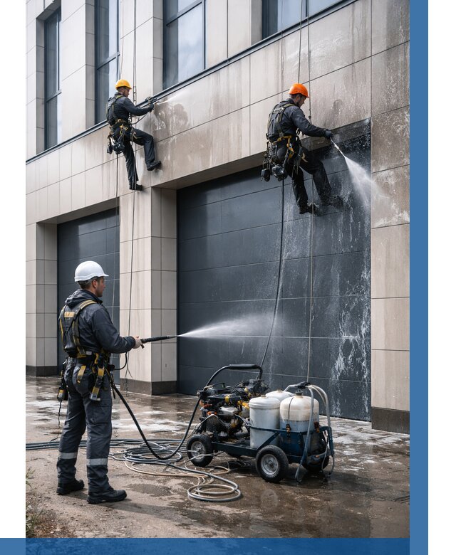 Послестроительная мойка фасада в Кумертау от 306 р. | ВЫСОТНИК-Кра