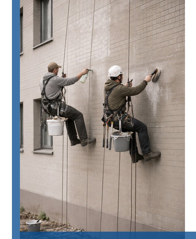 Удаление высолов с фасада зданий в Кумертау без повреждений и следов