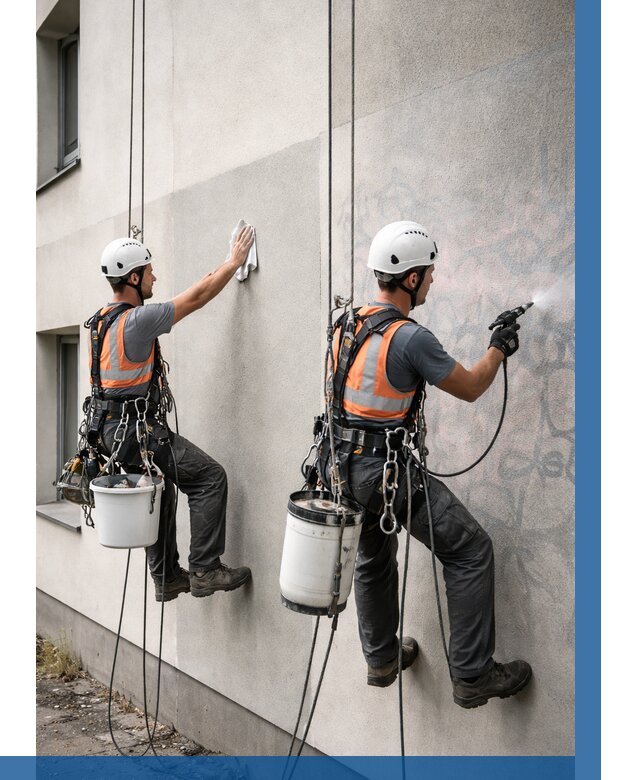 Антиграффити покрытие фасада в Кумертау от 613 р. | ВЫСОТНИК-Кра