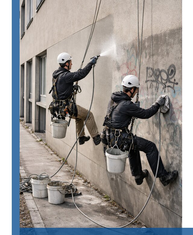 Антиграффити покрытие фасада с защитой от надписей в Кумертау