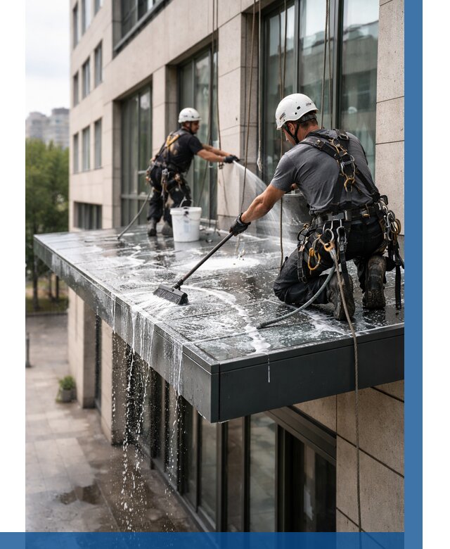 Мойка козырьков и навесов в Кумертау от 3573 р. | ВЫСОТНИК-Кра