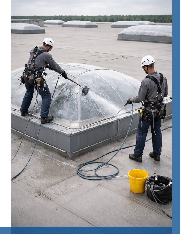 Мойка зенитных фонарей в Кумертау, заказать от 4594 р. | ВЫСОТНИК-Кра