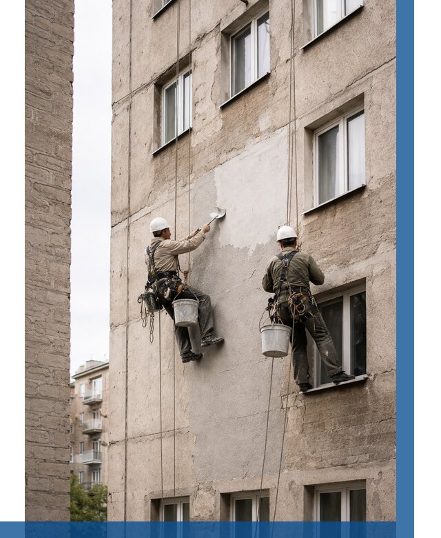 Косметический ремонт фасада в Кумертау от 1123 р. | ВЫСОТНИК-Кра