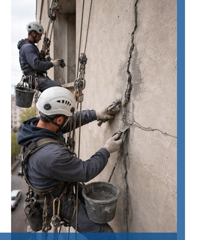 Заделка трещин на фасаде в Кумертау от 919 р. | ВЫСОТНИК-Кра