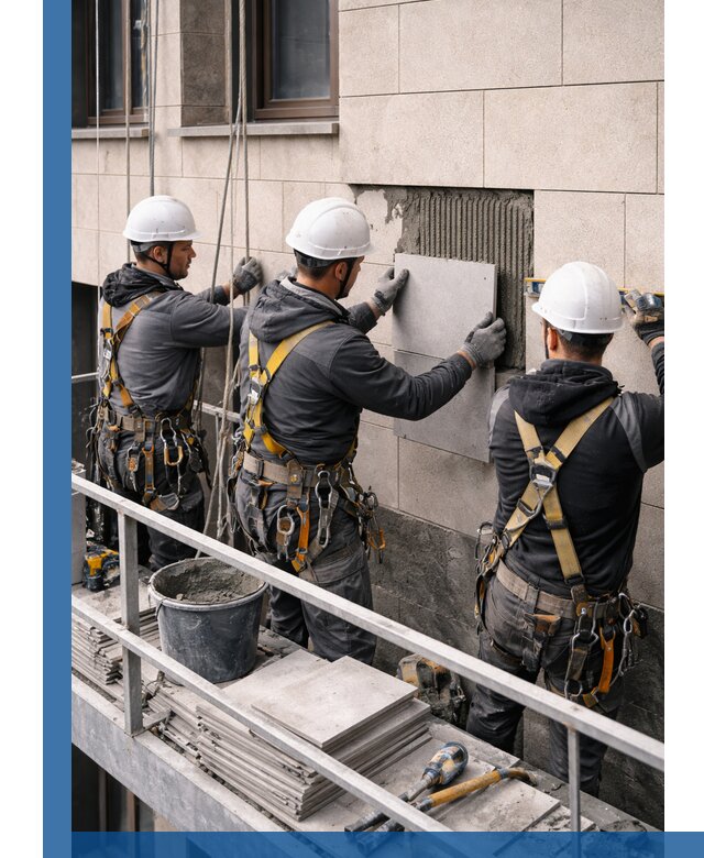 Ремонт облицовки фасада плиткой в Кумертау с гарантией