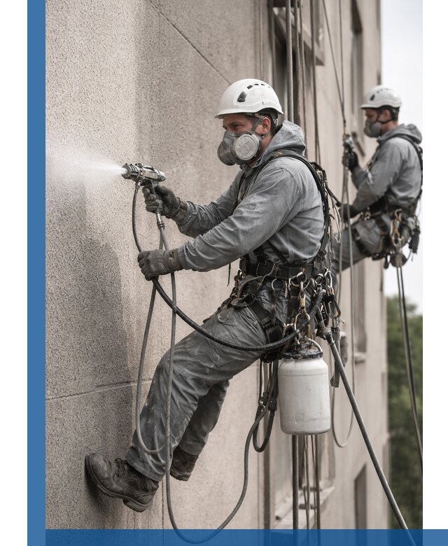 Безвоздушная покраска фасадов зданий в Кумертау профессионально