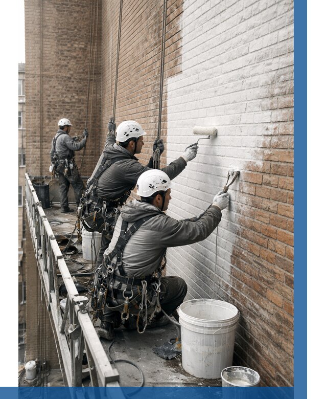 Покраска кирпичного фасада в Кумертау от 357 р. | ВЫСОТНИК-Кра