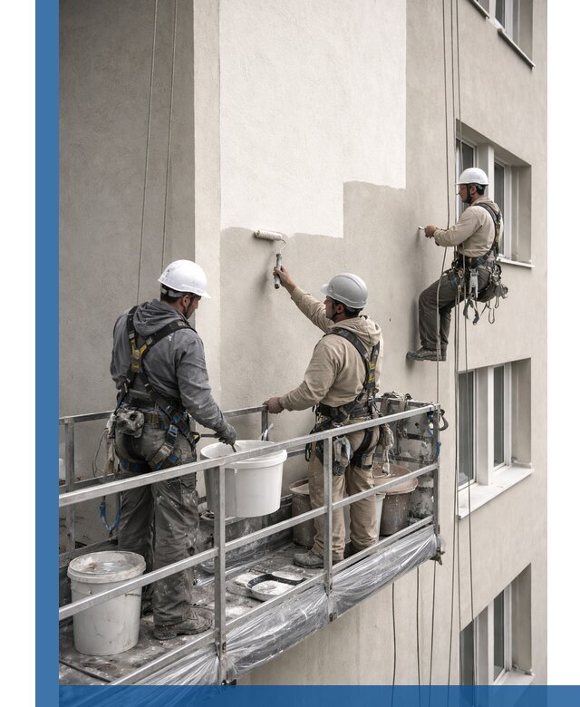 Покраска оштукатуренного фасада в Кумертау под ключ с гарантией