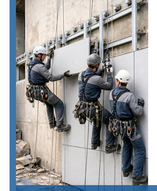 Монтаж вентилируемого фасада в Кумертау под ключ с гарантией качества