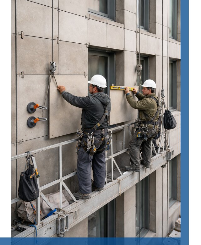 Монтаж керамогранита на фасад в Кумертау от 2552 р. | ВЫСОТНИК-Кра