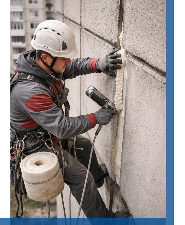 Утепление межпанельных швов в Кумертау от 715 р. | ВЫСОТНИК-Кра