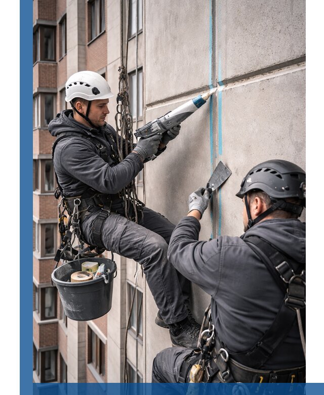 Вторичная герметизация швов фасада и кровли в Кумертау