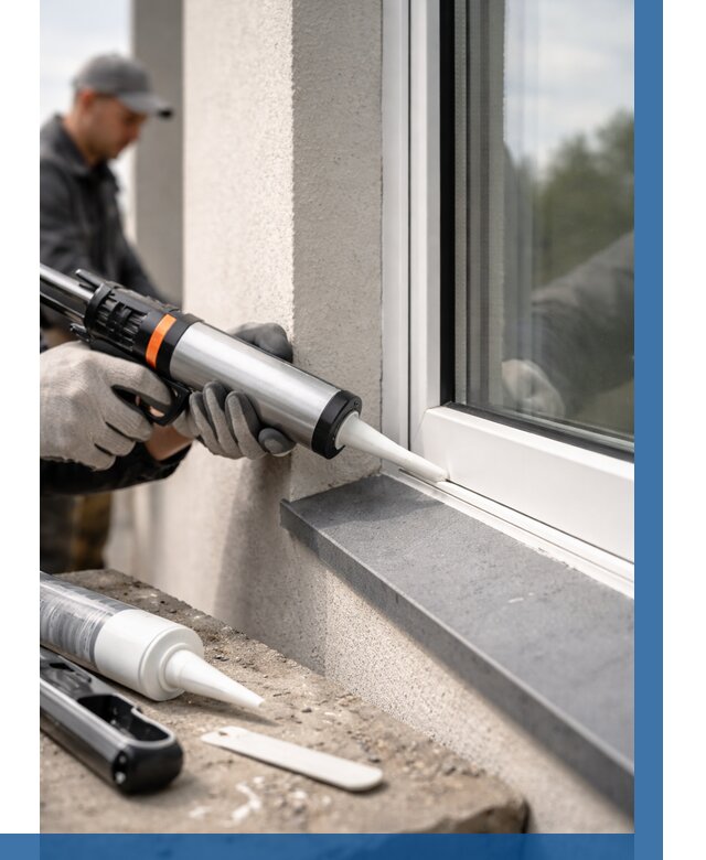 Герметизация монтажных швов окон в Кумертау от 664 р. | ВЫСОТНИК-Кра
