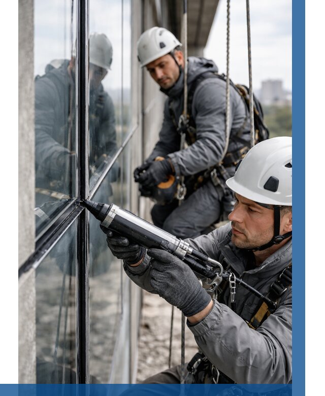 Герметизация витражных швов в Кумертау от 664 р. | ВЫСОТНИК-Кра