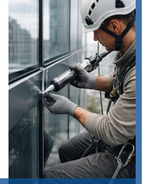 Герметизация стыков витража в Кумертау от 1225 р. | ВЫСОТНИК-Кра