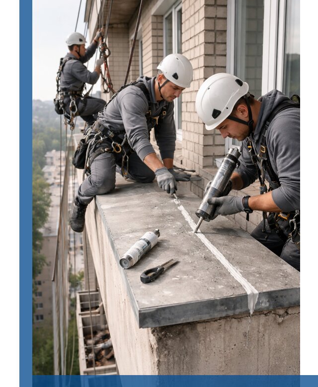 Герметизация балконного козырька в Кумертау профессионально