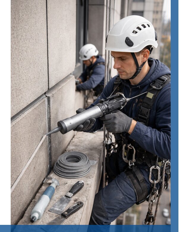 Герметизация деформационных швов фасада в Кумертау от 715 | ВЫСОТНИК-Кра