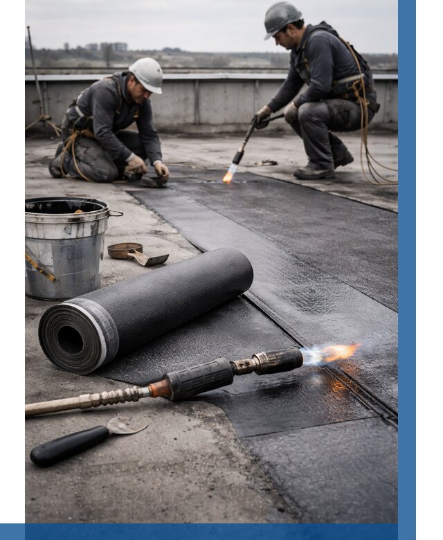 Ремонт рулонной кровли в Кумертау от 664 р. | ВЫСОТНИК-Кра