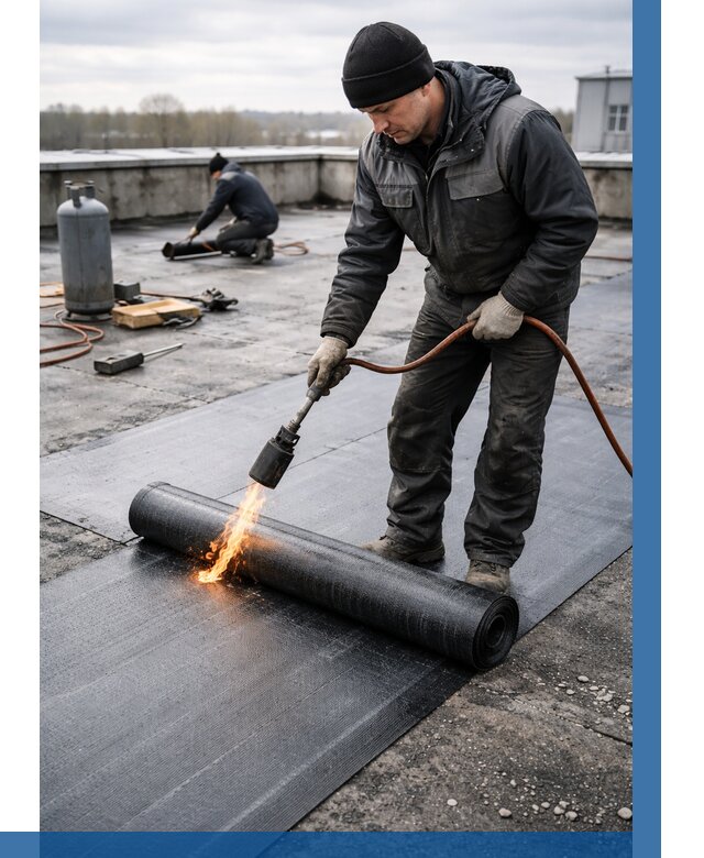 Ремонт наплавляемой кровли в Кумертау от 715 р. | ВЫСОТНИК-Кра