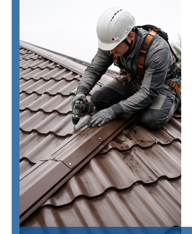 Ремонт металлочерепицы на крыше в Кумертау профессионально