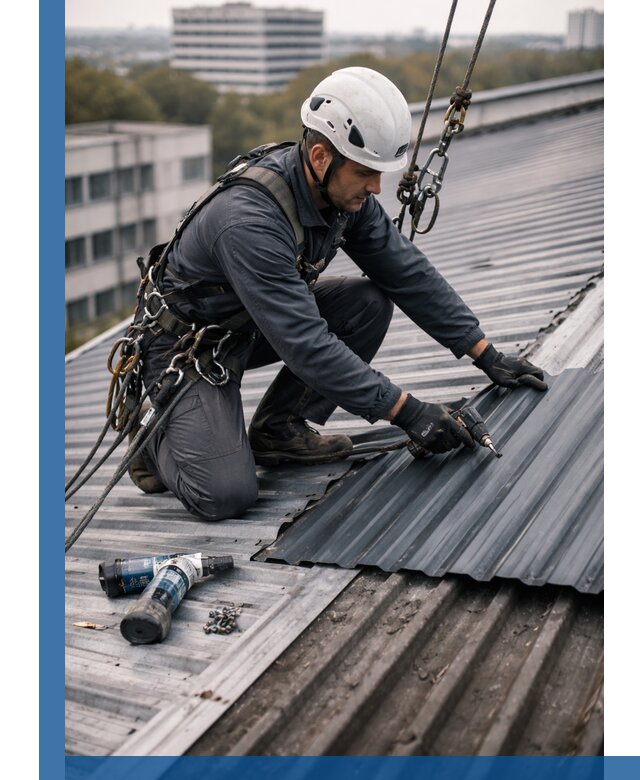 Ремонт профнастила на кровле в Кумертау, работы под ключ