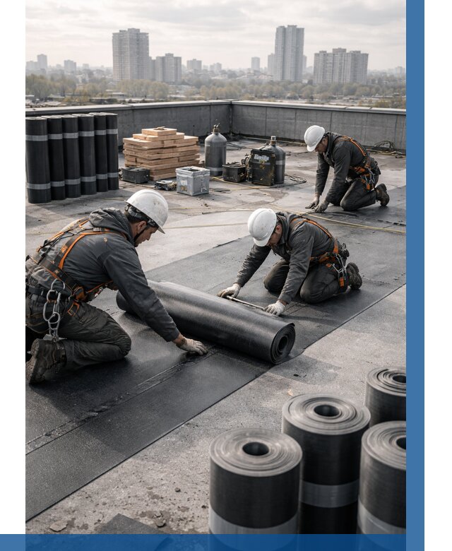 Монтаж мягкой кровли под ключ в Кумертау от 459 р. | ВЫСОТНИК-Кра