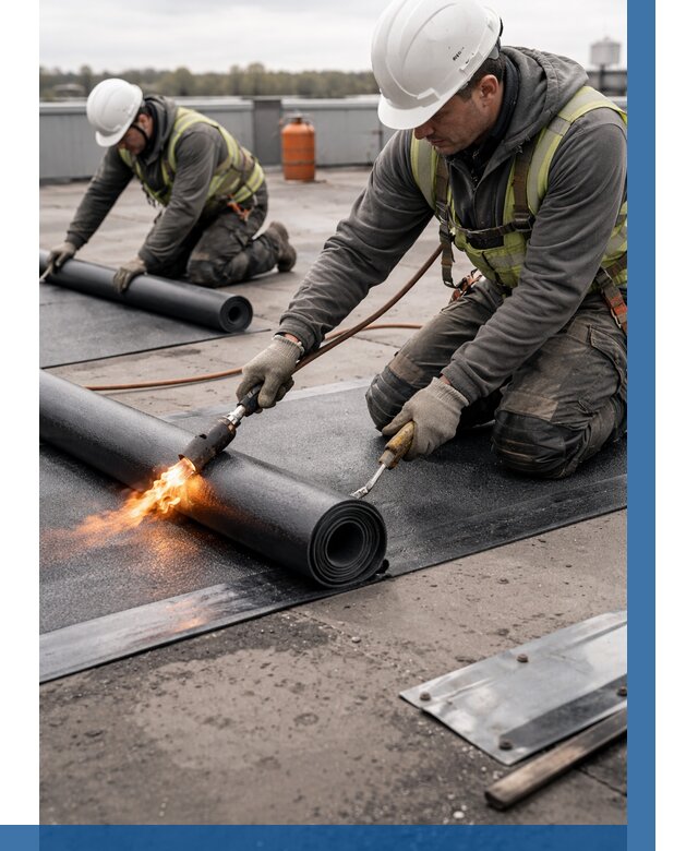 Монтаж наплавляемой кровли в Кумертау от 868 р. — ВЫСОТНИК-Кра