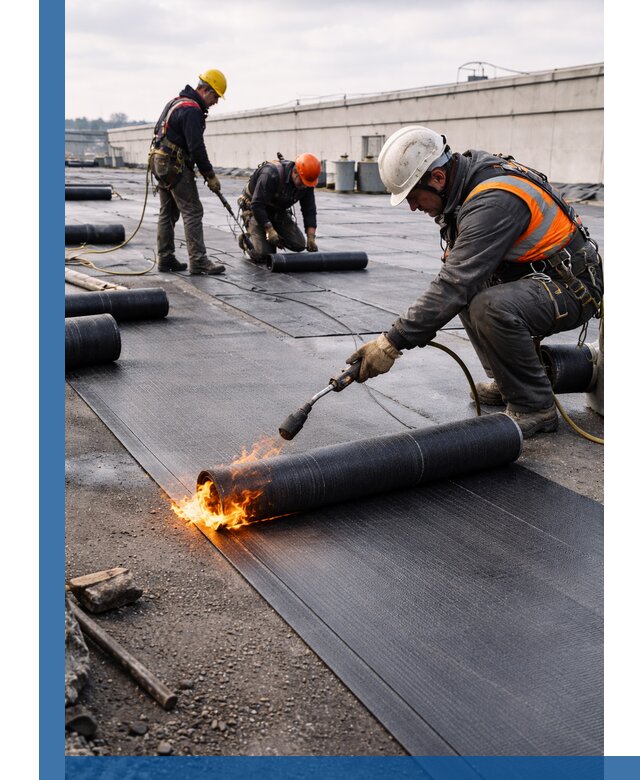 Монтаж наплавляемой кровли в Кумертау профессионально