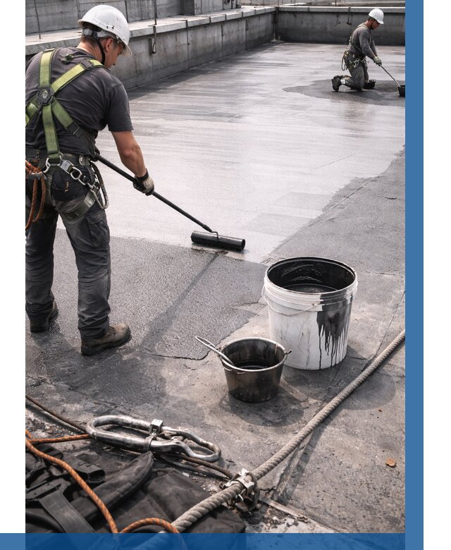 Гидроизоляция кровли жидкой резиной в Кумертау от 510 р. | ВЫСОТНИК-Кра