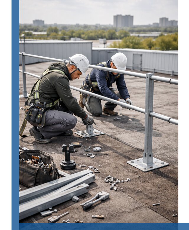 Монтаж кровельного ограждения в Кумертау под ключ с гарантией