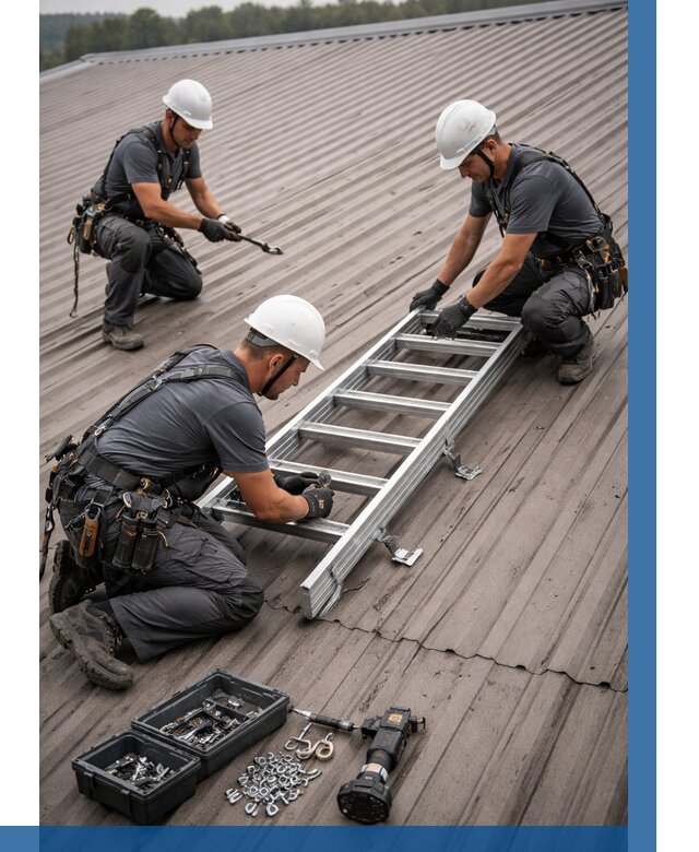 Монтаж кровельной лестницы в Кумертау от 4594 р. | ВЫСОТНИК-Кра