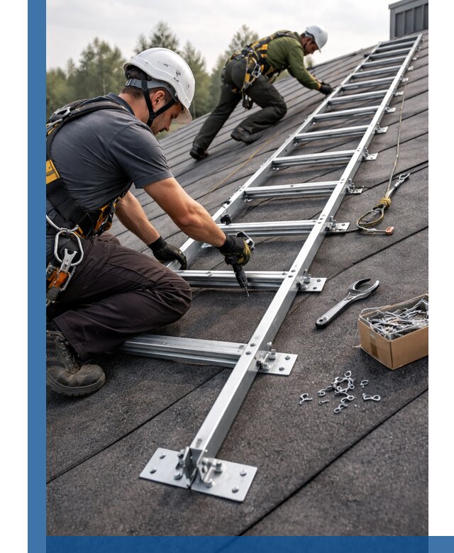 Профессиональный монтаж кровельной лестницы в Кумертау под ключ