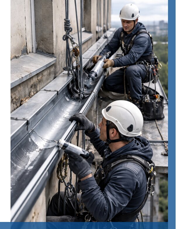 Ремонт водосточных желобов в Кумертау от 6636 р. | ВЫСОТНИК-Кра