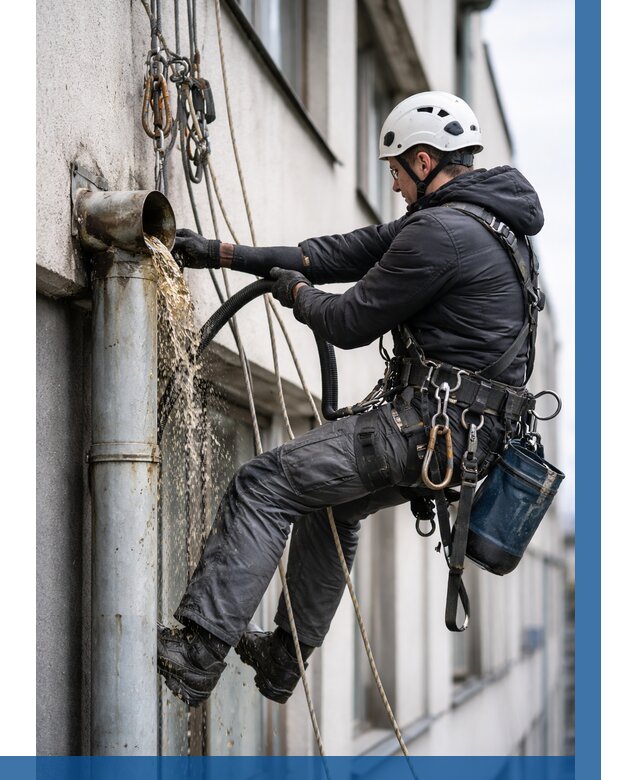 Прочистка водосточных труб в Кумертау от 3573 р. | ВЫСОТНИК-Кра