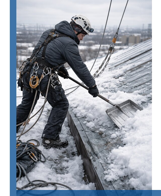 Профессиональная очистка кровли от снега и наледи в Кумертау