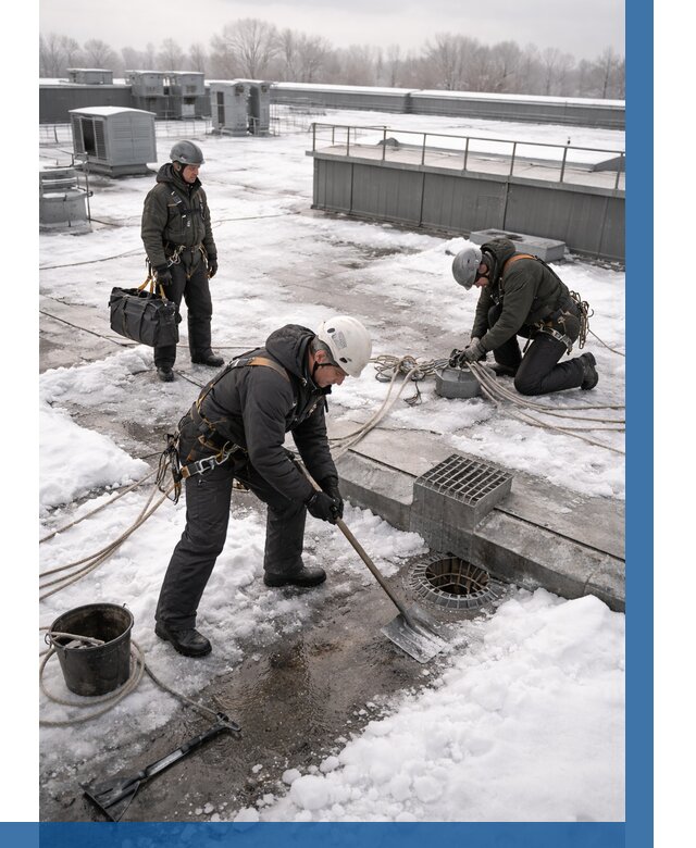 Абонентское обслуживание кровли зимой в Кумертау от 8167 р. | ВЫСОТНИК-Кра