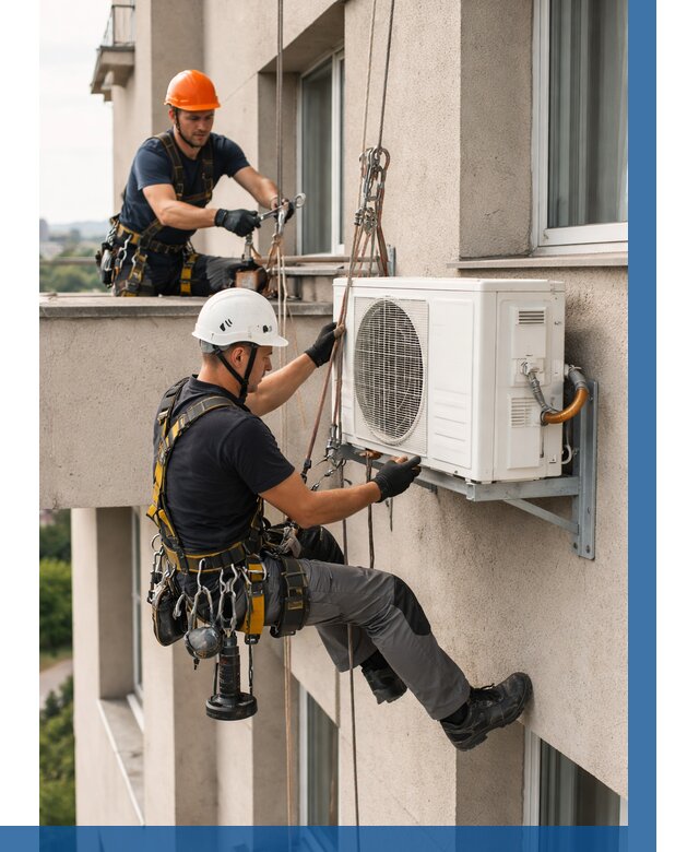 Монтаж внешнего блока кондиционера в Кумертау от 6636 р. | ВЫСОТНИК-Кра