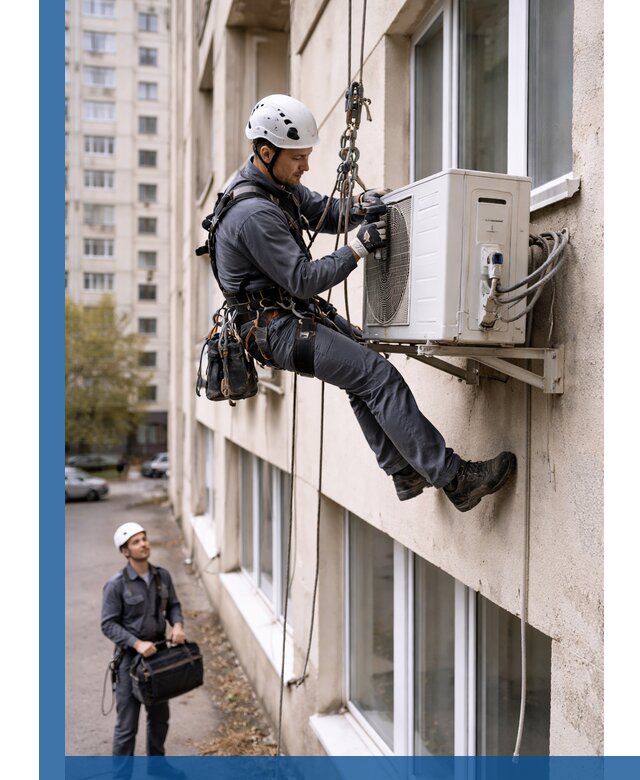 Демонтаж внешнего блока кондиционера в Кумертау профессионально