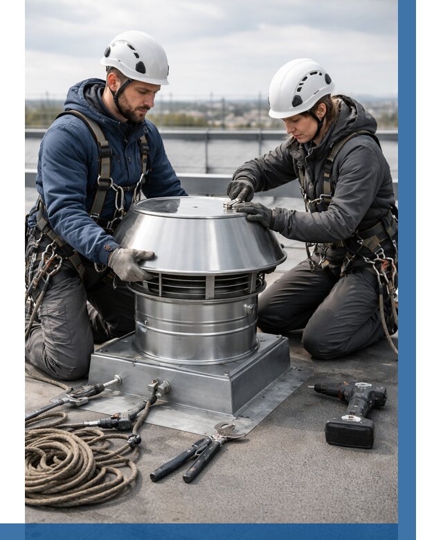 Установка дефлекторов на кровле в Кумертау от 4594 р. | ВЫСОТНИК-Кра