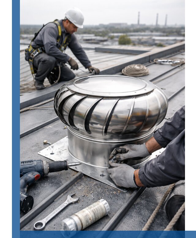 Установка дефлекторов на кровле в Кумертау профессионально