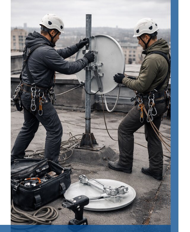 Демонтаж антенн на крыше в Кумертау от 4594 р. | ВЫСОТНИК-Кра