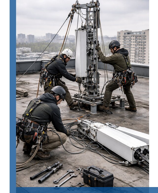 Демонтаж антенн на крыше зданий в Кумертау с гарантией