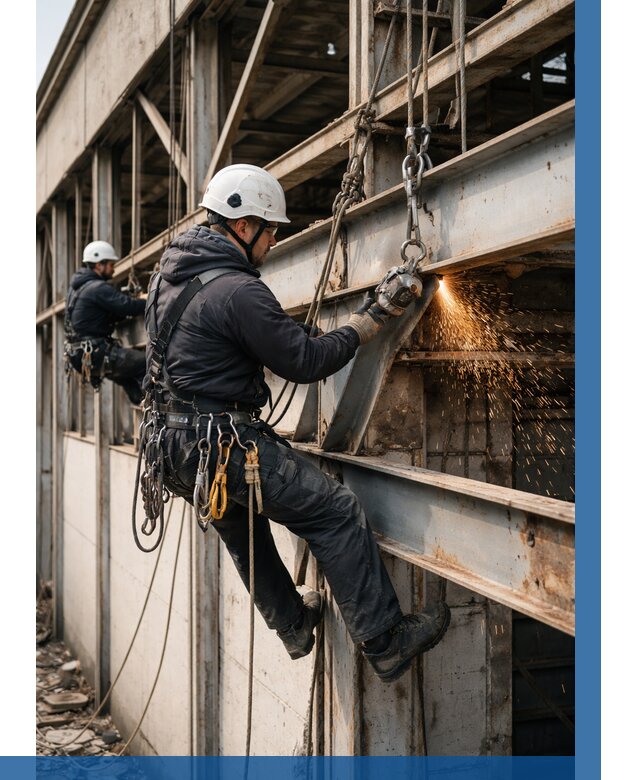 Демонтаж металлоконструкций на высоте в Кумертау от 6636р. |ВЫСОТНИК-Кра