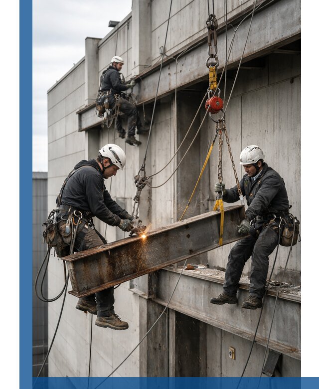 Демонтаж металлоконструкций на высоте в Кумертау под ключ